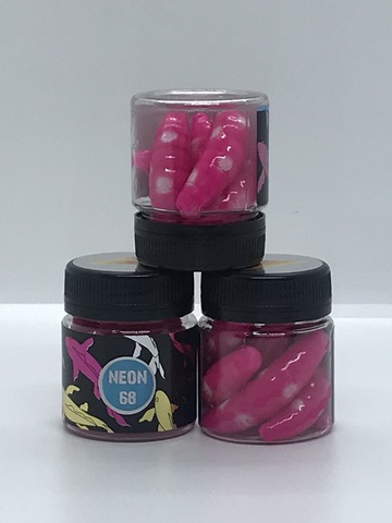 NEON 68 Maggot 46мм (6 шт ) СЫР цвет ПУРПУРНЫЙ/БЕЛАЯ ТОЧКА продажа от 2 шт.