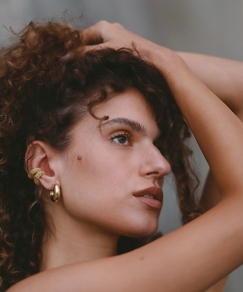 Кафф CURLY gold