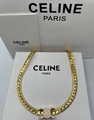 Колье чокер CELINE с подвеской логотипом