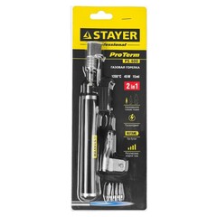 STAYER PS 400, 45 Вт, 1200°С, в наборе: 5 в 1, пьезоподжиг, горелка, фен, 4 жала, газовый паяльник, Professional(55505-H6)