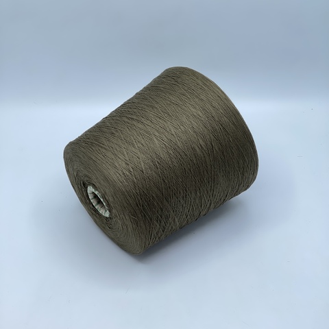 Бобинная пряжа,Cotton combed, 1693м. 100%Хлопок, Темная олива(744), 39131