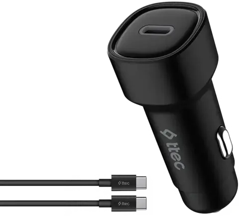 Зарядное устройство TTEC SmartCharger PD USB-C 30W Car Fast Charger с каб USB-C - USB-C 3A, черный