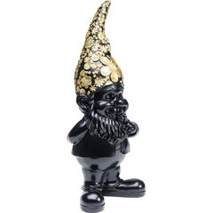 Фигура декоративная Gnome Standing «Стоячий гном» 46 см, Чёрный/Золотой