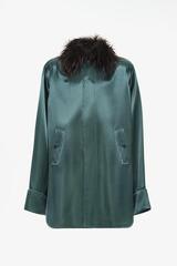 ZARA X JOHN GALLIANO КУРТКА-РУБАШКА, СЕРО-ЗЕЛЕНЫЙ