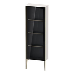 Duravit XViu XV1366RB122 Шкаф подвесной 1330x500x240мм, со стеклянной дверью, 3 стеклянные полки (петли справа), цвет: белый глянцевый/champagne matt фото