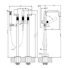 Gessi Inciso 58029#246 Напольный смеситель для ванны с ручным душем (внешние части), цвет: Gold PVD