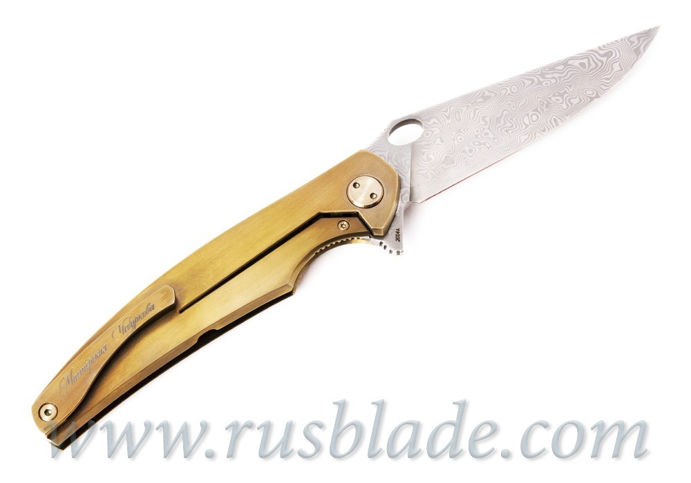 Cheburkov Golden Raven Damascus limited Gold Plated - фотография 