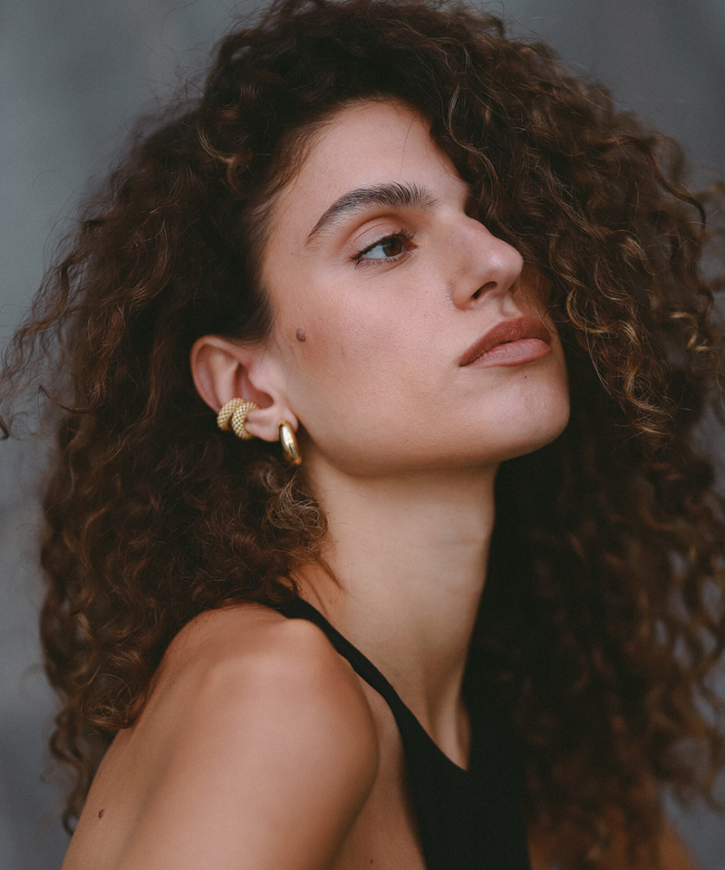 Кафф CURLY gold
