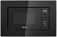 Микроволновая печь встраиваемая Midea MI50203B, 700 Вт, 20 литров, без гриля, черное стекло