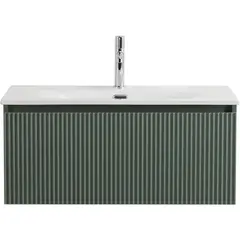 BelBagno UNO-800-1C-SO-VO База под раковину подвесная с фрезерованными ручками по всей длине фасада с одним выкатн. ящ., Еловый Матовый, 800x455x350 фото