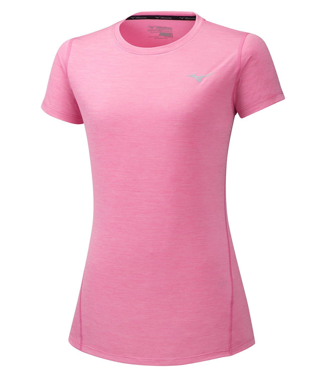 Mizuno Impulse Core Tee футболка для бега женская розовая