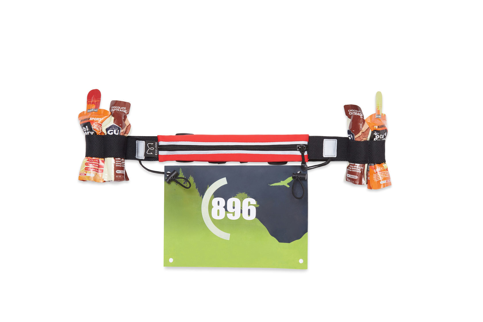 Enklepp Run Belt Fast поясная сумка для бега red - 2
