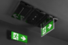 Коллаж черных аварийных светодиодных светильников на темно фоне Vella LED SO IP65 Black