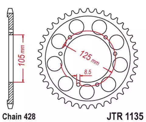 Звезда ведомая JTR1135 62
