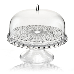 Блюдо для торта с крышкой tiffany, D30 см, прозрачное