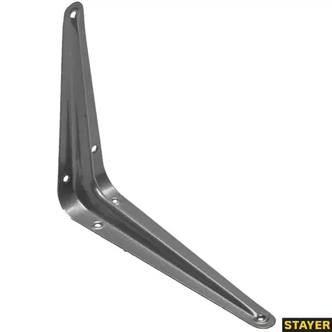STAYER 150 х 125 мм, серый, уголок-кронштейн (37402-2) (12штук)