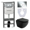 Ceramica Nova CN4002MB_1001CH_1000 Комплект: Подвесной унитаз + Шумоизоляционная панель для инсталляции + Система инсталляции для унитазов с кнопкой смыва