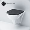 Am.Pm C901700SCmb Gem подвесной унитаз FlashClean с черным матовым сиденьем микролифт