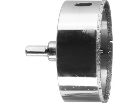 ЗУБР АГК, d 90 мм, (центр. сверло, трехгр. хвост, Р60), алмазная коронка, Профессионал (29850-90)
