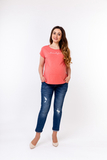 Футболка для беременных 10361 коралл-розовый