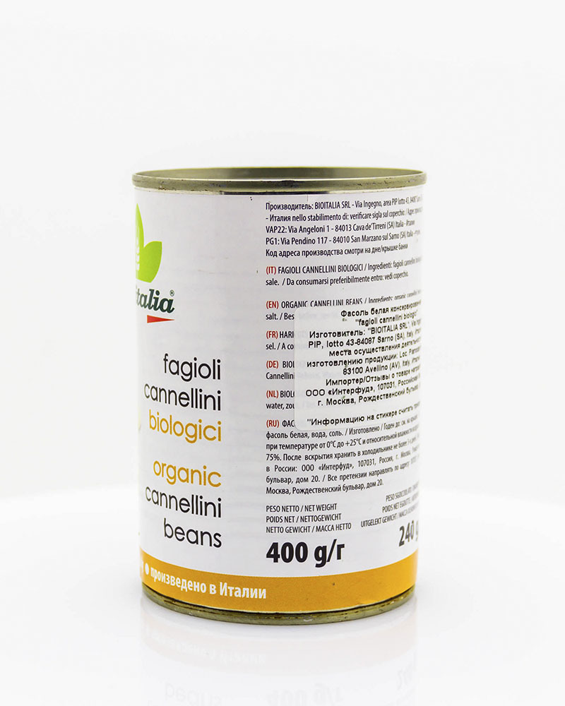 Фасоль Bioitalia Белая Консервированная 400 г