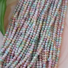 Бусины стеклянные микс цветов, круглые 4 мм, К170