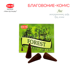 HEM Forest Благовоние-конус Лес, 10 шт