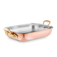 Блюдо прямоугольное 32х24 см с двумя бронзовыми ручками RUFFONI Historia decor арт. 3233A Ruffoni