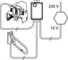 TECE TECEplanus 9240355 Электропривод механизма смыва беспроводной 230/12V