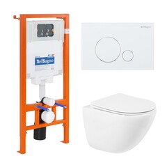 BelBagno Amanda BB051CHR/BB051SC/BB002-80/BB014-SR-BIANCO Унитаз подвесной, цвет: белый фото