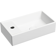 Ceramica Nova Element CN6051RMW Умывальник подвесной прямоугольный (чаша справа, отверстие под смеситель слева), 41.7x21.7, цвет: белый фото