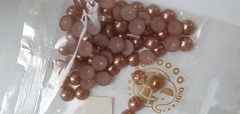 Половинки бусин цветные под жемчуг 20 гр.