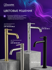Смеситель для умывальника высокий Lemark LMF-8015B-C 