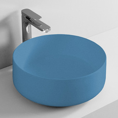 ArtCeram Cognac COL001 38 34 Раковина настольная Ø 42 см, цвет blue avio/, Saniglaze фото