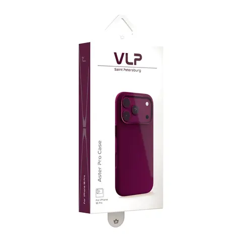 Чехол VLP Aster Pro Case iPhone 18 Pro темно-вишневый
