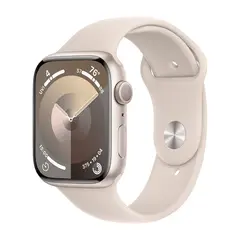 Умные часы Apple Watch Series 9 GPS, 45mm, Aluminium Case with Sport Band M/L, Starlight (Сияющая звезда)