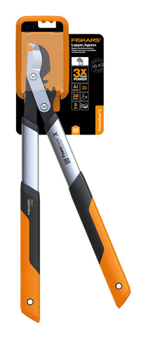 Сучкорез плоскостной Fiskars PowerGear LX92 малый черный/оранжевый (1020186)