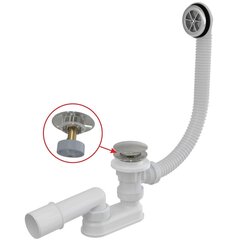 Alcaplast A505CKM-120 Сифон для ванны CLICK/CLACK, металл фото