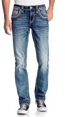 Rock Revival | Джинсы мужские CYCLAMEN J201 STRAIGHT RP2460J201 прямые перед