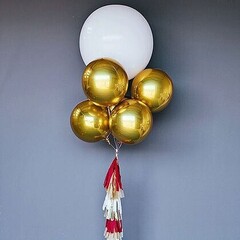 Набор Белый и Золото (5 шаров)