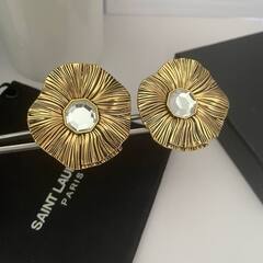sergi-klipsy-kruglye-iz-latuni-ysl-v-vintazhnom-stile
