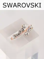 Кольцо Млечный путь с белыми кристаллами Сваровски