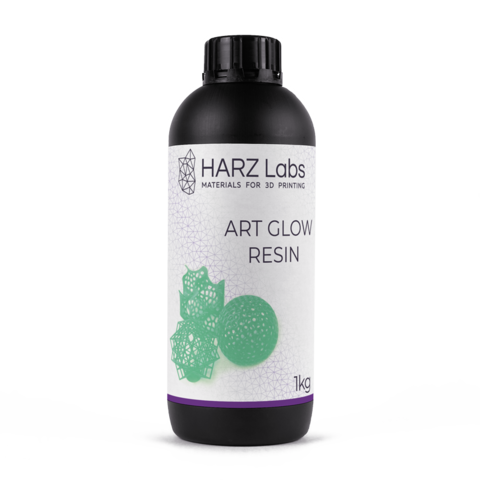 Фотополимер HARZ Labs ART Glow Resin, светящийся зеленый (1 кг)