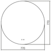 Abber Mond AG6203S-0.77 Зеркало с подсветкой, сенсорный выключатель, диммер, датчик присутствия