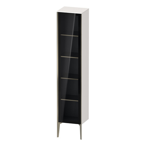 Duravit XViu XV1375LB122 Шкаф подвесной 1770x400x360мм, со стеклянной дверью, 4 стеклянные полки (петли слева), цвет: белый глянцевый/champagne matt