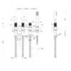 Gessi Inciso 58043#299 Смеситель для ванны на 4 отверстия для наполнения через слив-перелив, переключатель, с ручным душем, цвет: Black XL