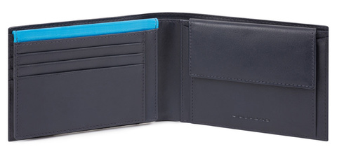 Кошелек мужской Piquadro Bios PU1392BIO/BLU, синий, нейлон (PU1392BIO/BLU)