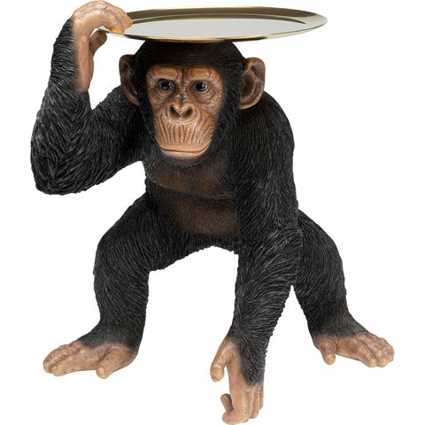 Фото: Фигура декоративная Butler Playing Chimp «Шимпанзе-музыкант дворецкий» 52 см, Чёрный - основной вид