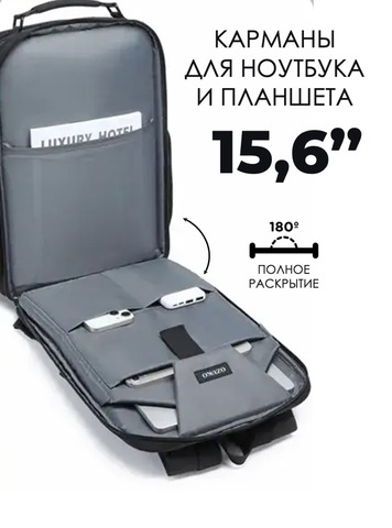 Картинка рюкзак городской Ozuko 9770S Blue - 4