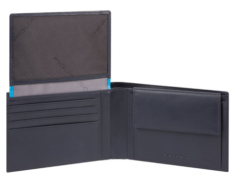 Кошелек мужской Piquadro Bios PU1392BIO/BLU, синий, нейлон (PU1392BIO/BLU)